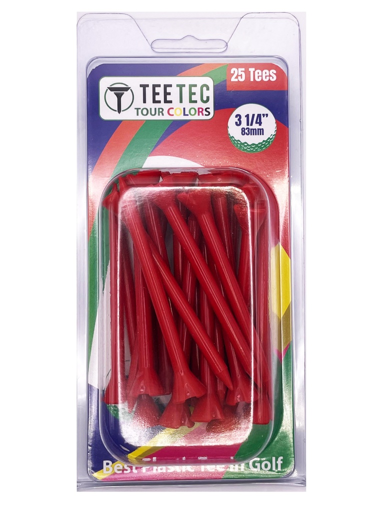 TEE TEC TOUR COLORS (COMPOSITE) 3 1/4 RED