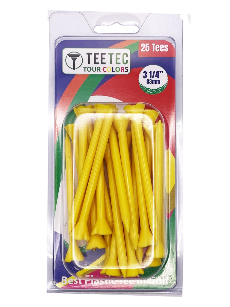 TEE TEC TOUR COLORS (COMPOSITE) 3 1/4 YELLOW