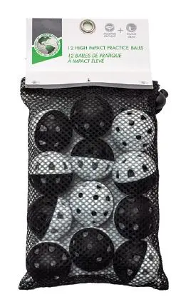 HIGH IMPACT AIR-FLO BALLS BLACK/WHITE (12 PACK)