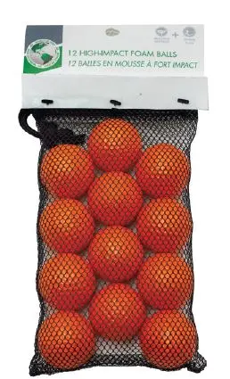 HIGH IMPACT FOAM BALLS ORANGE (12 PACK)