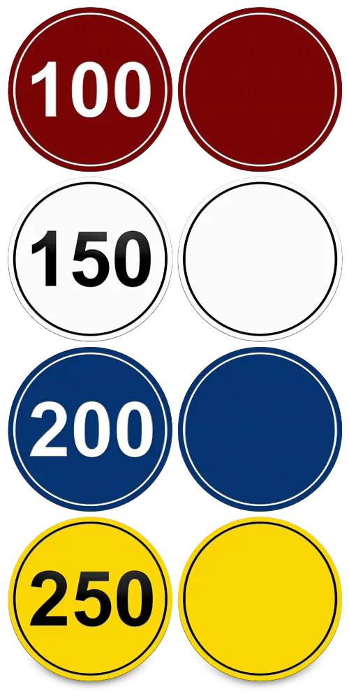 ROUND YARDAGE MARKERS