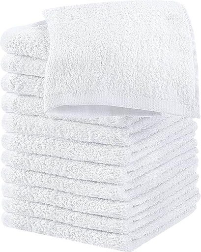 [CTHB110] Washcloth 13in x 13in (White) 