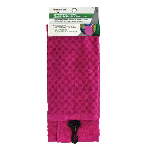 [JR439] TOWEL WITH PLASTIC CLIP (PINK)