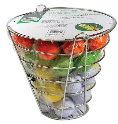[GS1034] DIMPLE FOAM BALLS BASKET (42PCS)