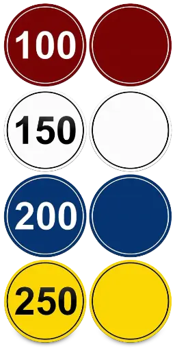 ROUND YARDAGE MARKERS